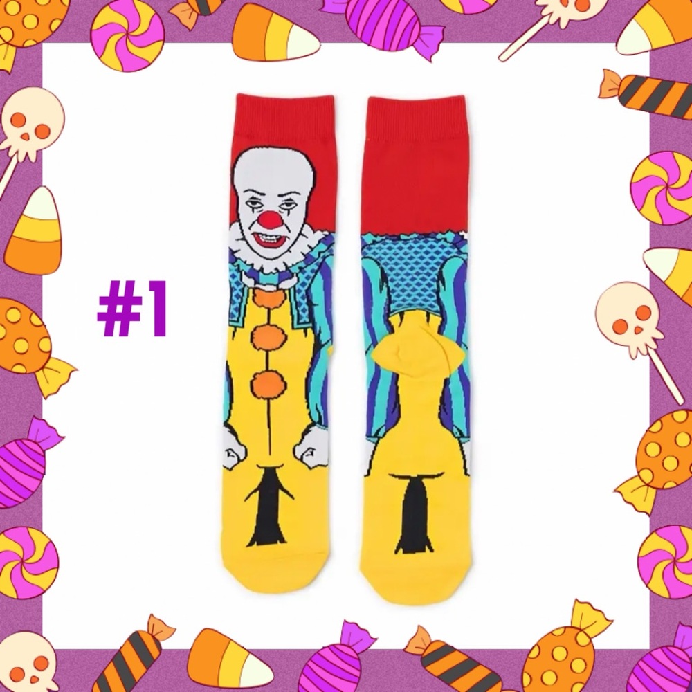 Socks, NIP, Horror, Unisex, Colorful, Horror Lover Accessory